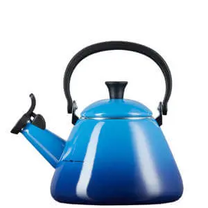 Le Creuset Azure Blue Kone Kettle with Fixed Whistle 1.6L